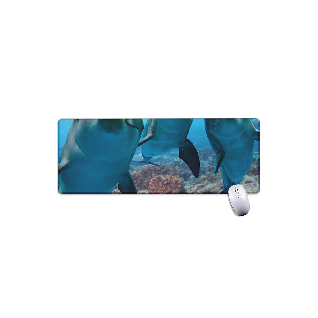 Cute Dolphins In The Ocean Print Extended Mouse Pad