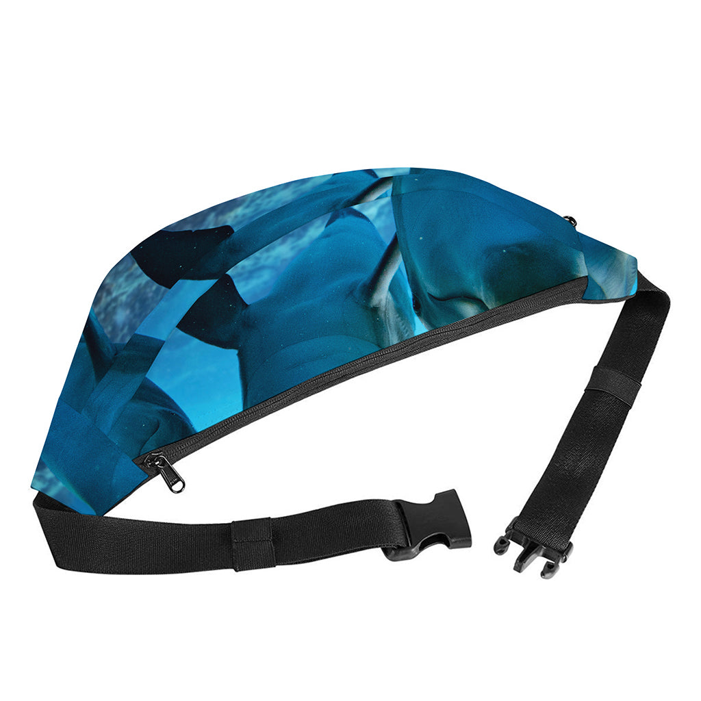 Cute Dolphins In The Ocean Print Fanny Pack