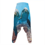 Cute Dolphins In The Ocean Print Hammer Pants