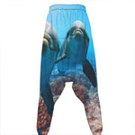 Cute Dolphins In The Ocean Print Hammer Pants