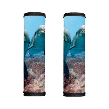 Cute Dolphins In The Ocean Print Handle Covers