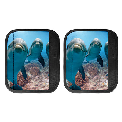 Cute Dolphins In The Ocean Print Handle Covers