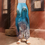 Cute Dolphins In The Ocean Print Harem Pants