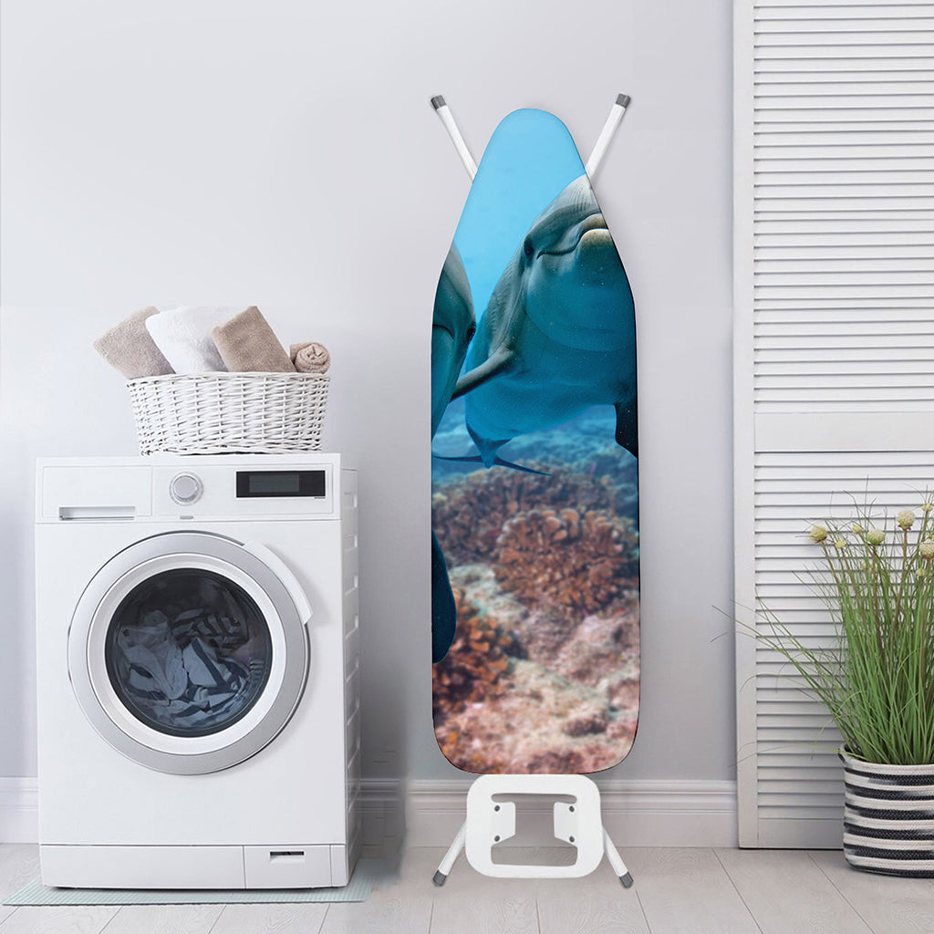 Cute Dolphins In The Ocean Print Ironing Board Cover