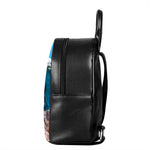 Cute Dolphins In The Ocean Print Leather Backpack