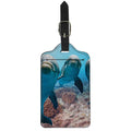Cute Dolphins In The Ocean Print Luggage Tag
