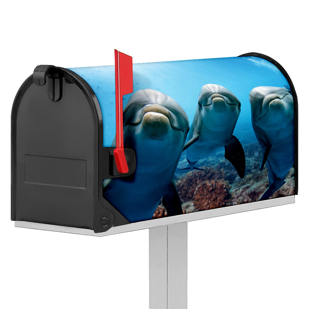 Cute Dolphins In The Ocean Print Mailbox Cover
