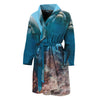 Cute Dolphins In The Ocean Print Men's Bathrobe