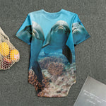 Cute Dolphins In The Ocean Print Men's Bodysuit