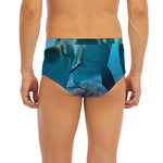 Cute Dolphins In The Ocean Print Men's Briefs
