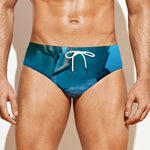 Cute Dolphins In The Ocean Print Men's Swim Briefs