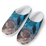 Cute Dolphins In The Ocean Print Mesh Casual Shoes