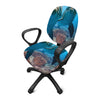 Cute Dolphins In The Ocean Print Office Chair Cover