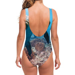 Cute Dolphins In The Ocean Print One Piece Swimsuit