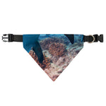 Cute Dolphins In The Ocean Print Over The Collar Dog Bandana