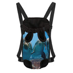 Cute Dolphins In The Ocean Print Pet Carrier Backpack