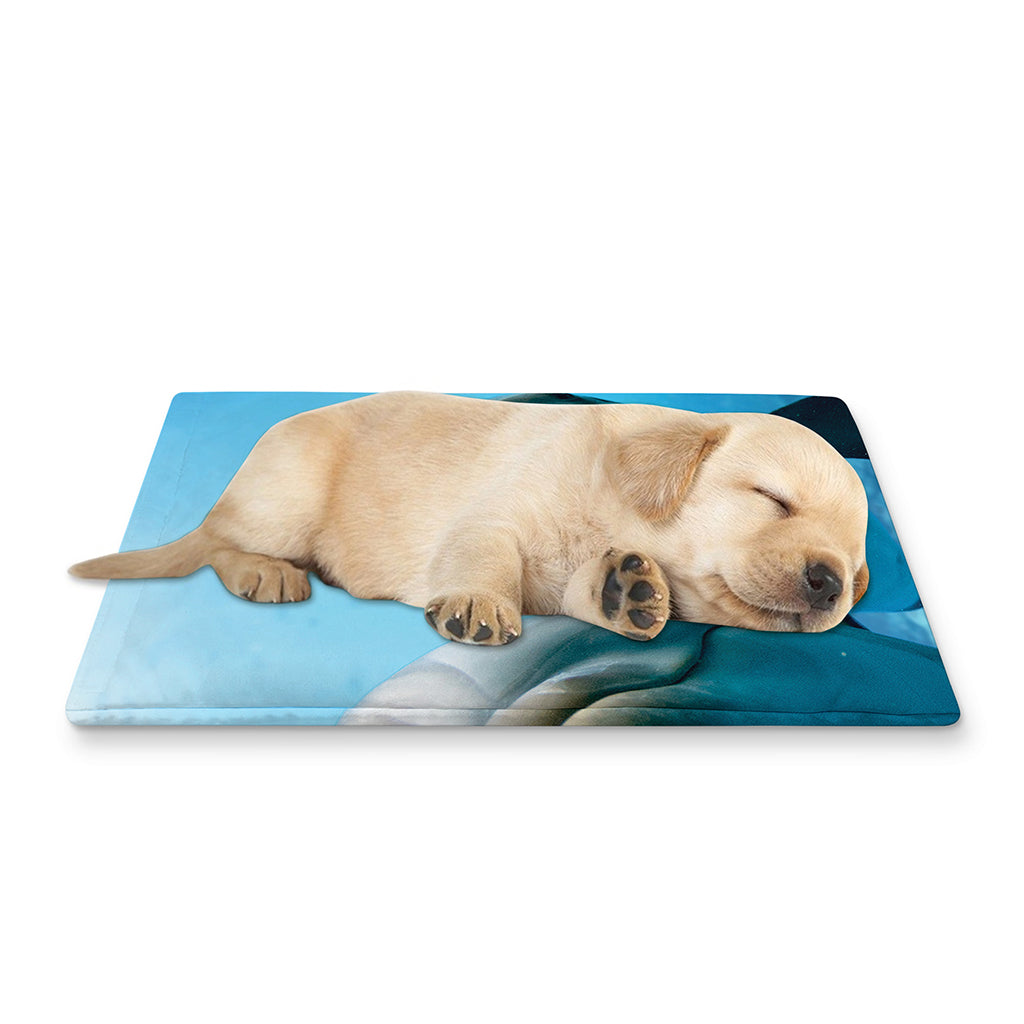 Cute Dolphins In The Ocean Print Pet Cooling Mat Cover