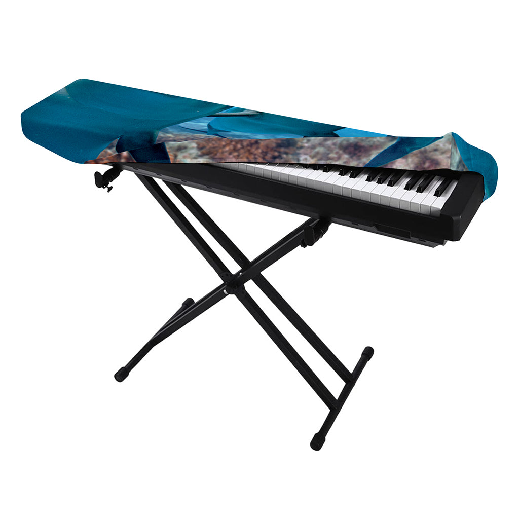 Cute Dolphins In The Ocean Print Piano Keyboard Cover