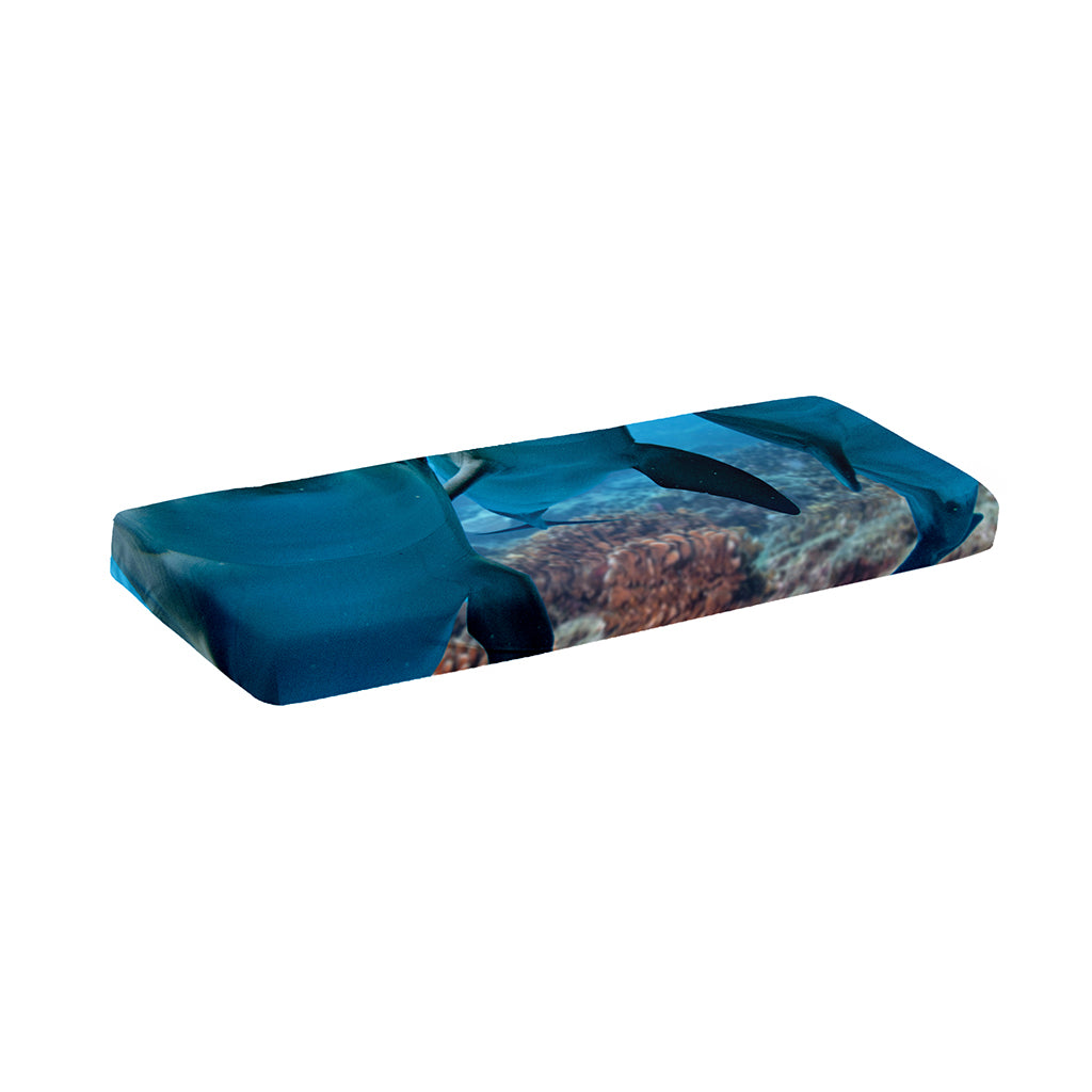 Cute Dolphins In The Ocean Print Piano Keyboard Cover