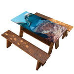 Cute Dolphins In The Ocean Print Picnic Table Cover