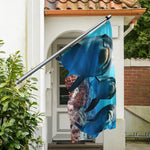 Cute Dolphins In The Ocean Print Polyester Flag