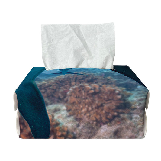 Cute Dolphins In The Ocean Print Rectangle Tissue Box Cover