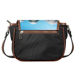 Cute Dolphins In The Ocean Print Saddle Bag