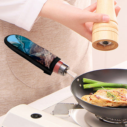 Cute Dolphins In The Ocean Print Skillet Handle Cover