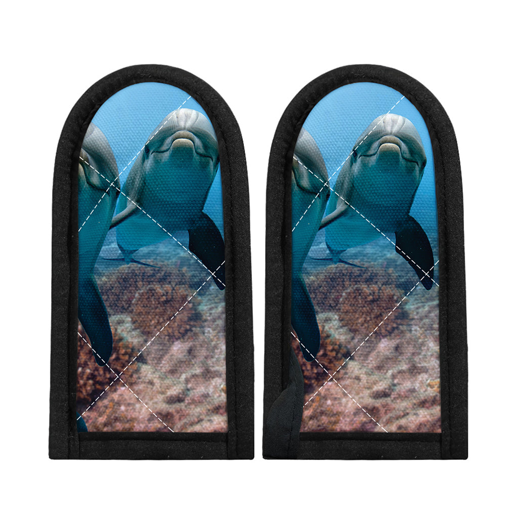 Cute Dolphins In The Ocean Print Skillet Handle Cover