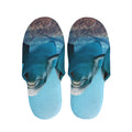 Cute Dolphins In The Ocean Print Slippers