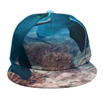 Cute Dolphins In The Ocean Print Snapback Cap