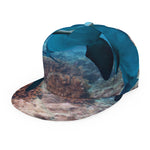 Cute Dolphins In The Ocean Print Snapback Cap