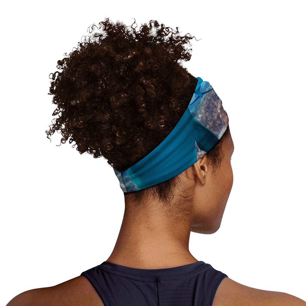 Cute Dolphins In The Ocean Print Sports Headband