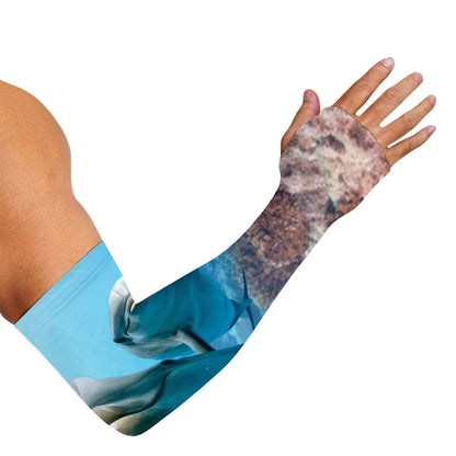 Cute Dolphins In The Ocean Print Sun Protection Arm Sleeves