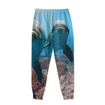 Cute Dolphins In The Ocean Print Sweatpants
