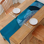 Cute Dolphins In The Ocean Print Table Runner