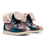 Cute Dolphins In The Ocean Print Winter Boots
