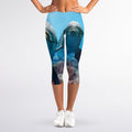 Cute Dolphins In The Ocean Print Women's Capri Leggings