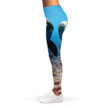 Cute Dolphins In The Ocean Print Women's Leggings