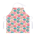 Cute Donut Pattern Print Adjustable Apron