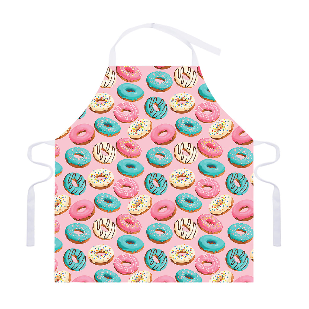 Cute Donut Pattern Print Adjustable Apron