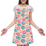 Cute Donut Pattern Print Adjustable Apron
