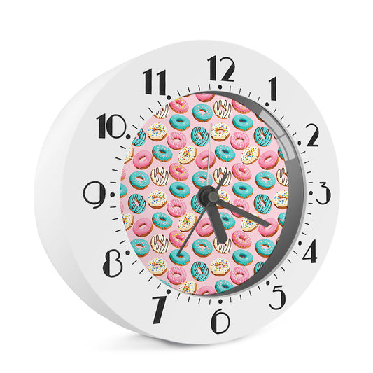 Cute Donut Pattern Print Alarm Clock