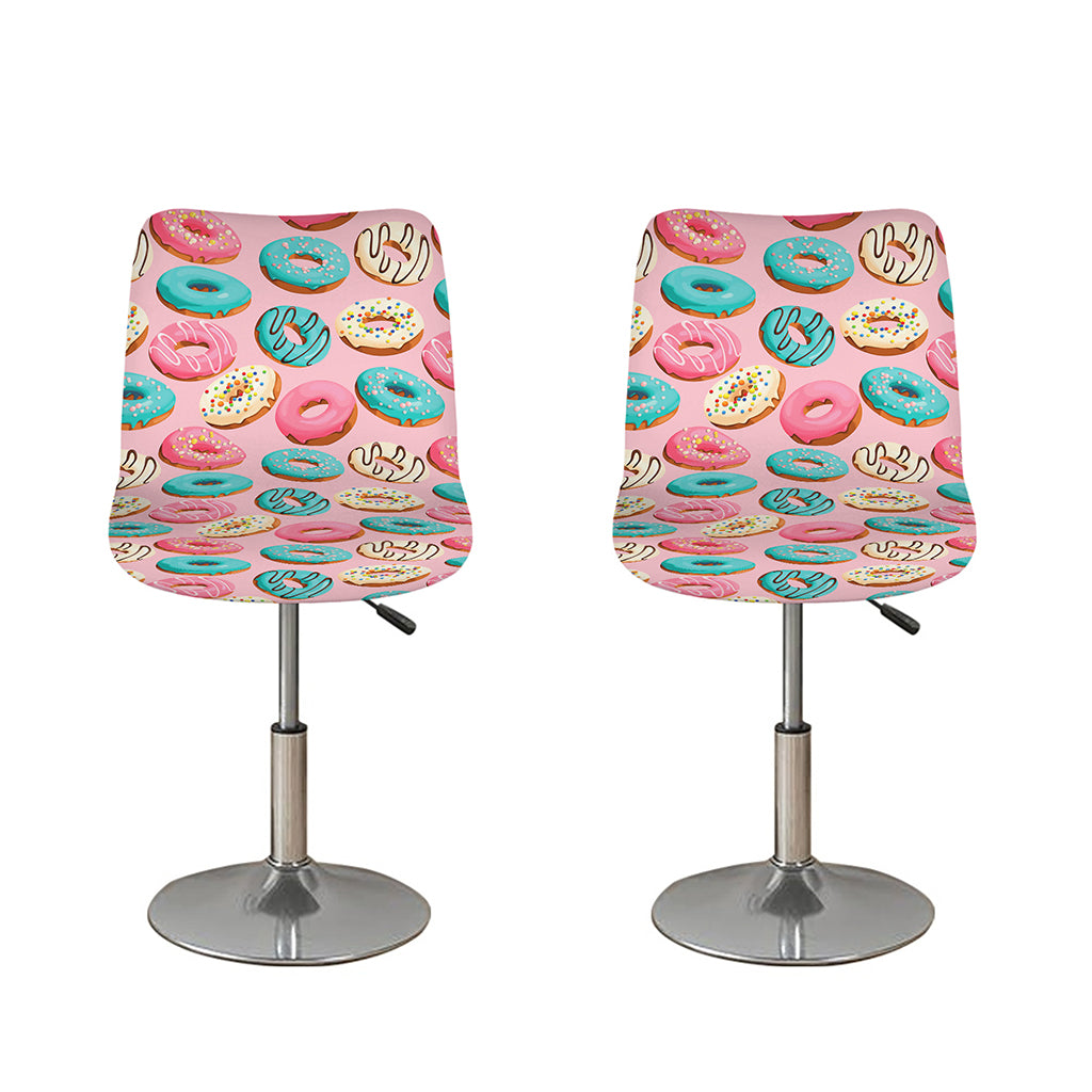 Cute Donut Pattern Print Bar Stool Covers