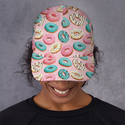 Cute Donut Pattern Print Baseball Cap