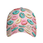 Cute Donut Pattern Print Baseball Cap