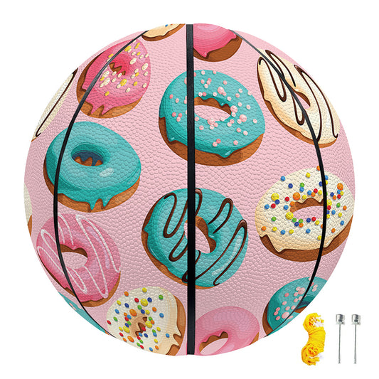 Cute Donut Pattern Print Basketball