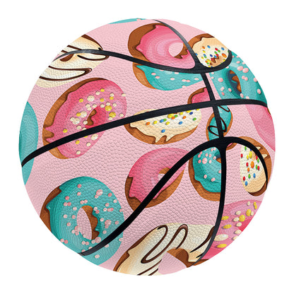 Cute Donut Pattern Print Basketball