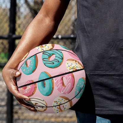 Cute Donut Pattern Print Basketball