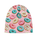 Cute Donut Pattern Print Beanie